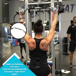 insp Dual High Lat Pulldown Handle Pulldown Bar | Cable Machine Attachment Lat Pulldown image 5