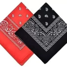LS G-9 YOUNGSTERS BANDANA JUMBO RUMAL FOR MEN & WOMEN UNISEX SIZE 20X20 INCH ["Red","Black"] Handkerchief-picture-8