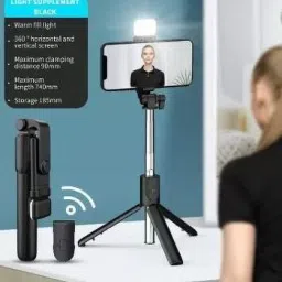 TECHGEAR Selfie Stick Tripod with LED Fill Light, Phone Tripod Stand with Detachable Bluetooth Wireless Remote Bluetooth Selfie Stick image 2