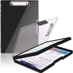 Heavy-Duty A4 Side-Opening Clip Pad with Clear Visible Top Panel-43