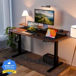 Elevate Multi-Purpose Electric Height Adjustable Study Table | Engineered Wood Office Table-14