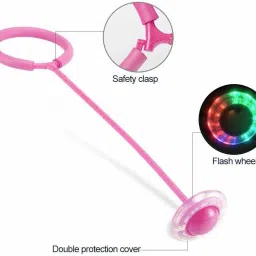 iris Skip Ball, Jump Ropes, Ankle Skip One-Legged Pink Jumping Ring image 3
