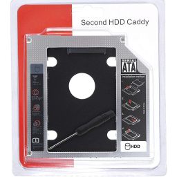 VRISH Optical Bay 2nd Hard Drive Caddy, 9.5 mm CD/DVD Drive Slot for SSD and HDD 2.5 inch Hard Drive Caddy-image-85
