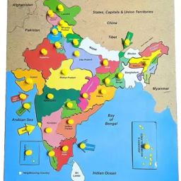 Wooden Map Of India Educational Puzzle For Kids-14