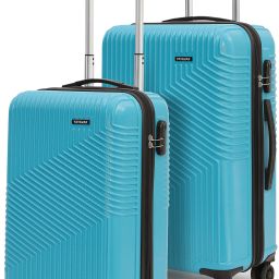 Hard Body Set of 2 Luggage 4 Wheels - Cairo - Teal-image-59