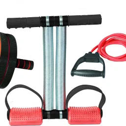 Full Body Workout Tummy Trimmer, Ab Wheel, Toning Tube Home, Gym Fitness Combo Fitness Accessory Kit Kit-image-11