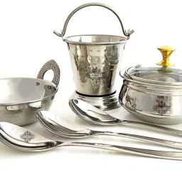 Gravy Bucket, Dish, Spoon Serving Set-17