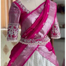 Embroidered Semi Stitched Lehenga Choli-image-34