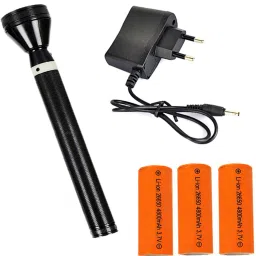Night Patrol Long Range Super Powerful LED Flashlight with DC Charger Torch-18