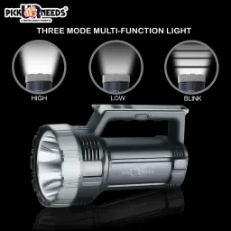 pick ur needs Long Range Search Torch with Multi-Functional Rechargeable(Lithium) 1 Km 10 hrs Torch Emergency Light image 4