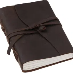 dev HC Leather Handmade Belt Diary with Unlined Pages Soft Genuine Leather Journal A5 Diary Plain 100 Pages image 2