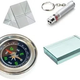 Science Experiment DIY Kit Equilateral Glass Prism, Glass Slab, Laser Light-29