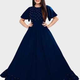 Rayon Blend Stitched Anarkali Gown-image-37