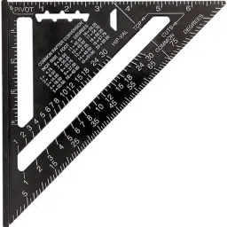 Double side Aluminium Alloy Speed Square Triangle Scale for Carpenter Tri-Square-12