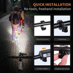 shivexim Super Bright LED Light 900 Lumens USB Rechargeable 2000 mAh-4 Modes, Waterproof LED Front Light image 2