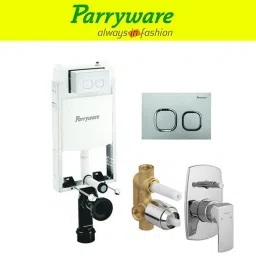 Half Frame Concealed Cistern, with divater body upper Euclid set of 1 pic 244 Dual Flush Tank-10