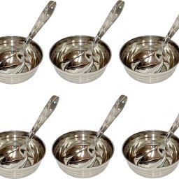 Stainless Steel Serving Bowls Set With Spoon/ 6 Bowl and 6 Spoon Bowl, Spoon Serving Set-27