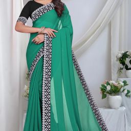Self Design Bollywood Georgette Saree-image-57