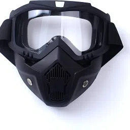 Riding Armor Face Protective Cover Windproof Transparent Glasses & Dust Filter Decorative Mask-image-5