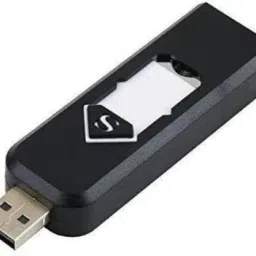 USB Electronic Windproof Rechargeable Cigarette Lighter (Black/White) Cigarette Lighter Pocket Lighter-18