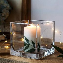 Cube Square Vase Home Decorative Flower Glass Vase Party Table Centerpieces Glass Vase-image-21