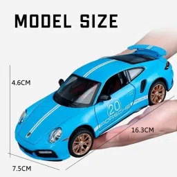 1:32 Porche Turbo 911 Metal Diecast car Pullback Toy Sound & Light Multicolor-16