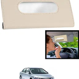 maties Universal Leatherite Rectangle Beige Tissue Box For Car/office/Home-64 Vehicle Tissue Dispenser-picture-33