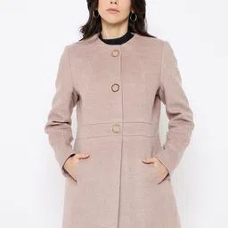 duke Tweed Solid Coat For Women-picture-46