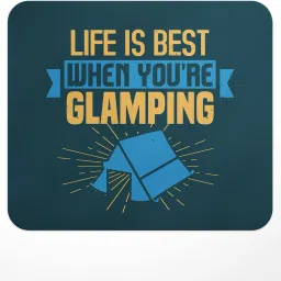 LASTWAVE Life is best when you are glamping, Camping Design Graphic Printed Non Slip Base Mousepad-image-20