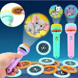 bhavi lifestyle 6 Slides 48 Patterns Mini Projector Torch Toy Slide Projector Torch for Kids image 4
