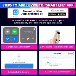 amiciSense WiFi Vibration Sensor, Real-Time Notification Alerts with Intelligent Linkage Wireless Sensor Security System image 3