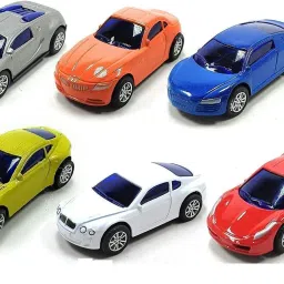 Die-Cast Unbreakable Alloy Metal Car Mini Series Pull Back Action Car Series Set of 6 Cars for Kids-4
