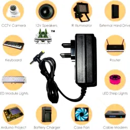 TechSupreme 12V 2A Power Adapter, Power Supply Ac Input 100-240V Dc Output 12Volt 2Amps Worldwide Adapter 12 W Adapter image 3