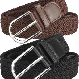 Women Black, Brown Canvas, Fabric Belt-image-29