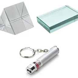50 X 50 mm Equilateral Prism, Glass Slab, Laser Light, School-College project Solid Prism-27