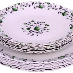 SMART MODEL NO-(502) FULL(10 INCH) AND HALF (7 INCH) DINNER PLATE SET 12 PCS, 6 PCS FULL PLATE AND 6 PCS HALF PLATE OF MELAMINE Dinner Plate-image-44