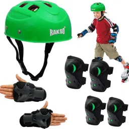 KIDS MEN Skating & Cycling Protective Training Set (4 Pcs Set) SIZE-L GREEN Skating Kit-6