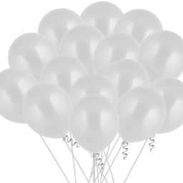 Solid Set Of 51 Pcs White Balloons combo Decoration/Girls birthday decoration Balloon-image-82