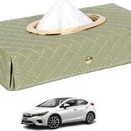 Cross-Beige Tissue Box Leatherette-367 Vehicle Tissue Dispenser-26