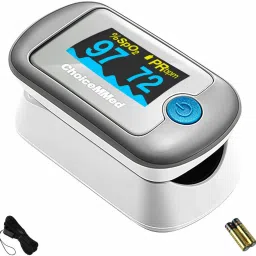 ChoiceMMed Fingertip Oxygen Saturation Dual Light Sensor For Pulse Rate, SPo2 High Accuracy Pulse Oximeter-4