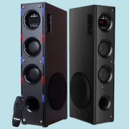Qcluellu 405 =FG TOWER SPEAKER DJ Sound Stereo bass Built-in FM 80 W Bluetooth Tower Speaker-image-85