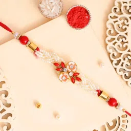 Designer 24-110-A-KUNDAN-STONE-1PCS, Rakhi for brother Kundan Rakhi, Greeting Card, Chawal Roli Pack Set-image-55