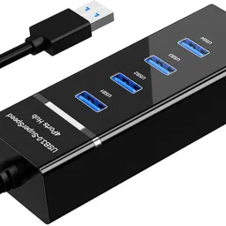 kipek 4 Port USB HUB SuperSpeed 3.0 High-Speed Multiport Slim USB Hub 1 feet Cable Length Adapter and Led Indicator Compatible for Pendrive, Mouse, Keyboards, Mobile, Tablet USB 3.0 Hub USB Hub-24