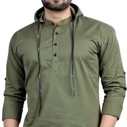Men Washed Cotton Blend Straight Kurta-image-55