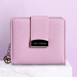 Women Casual Pink Artificial Leather Wallet - Mini-image-32