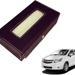 Basic-Black Tissue Box Leatherette-165 Vehicle Tissue Dispenser-image-91