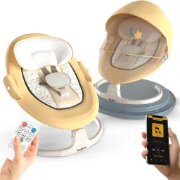 Automatic Electric Baby Swing Cradle with Adjustable Swing Speed, Remote Bouncer-12