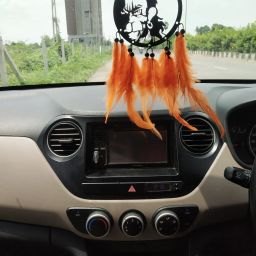 Lord Hanuman Face God Bajrang Bali Murti - Metal Idol with Golden Electroplating to Worship & Gain Prosperity Ideal for Home Office Religious Gift or Car Dashboard Car Hanging Ornament-image-46