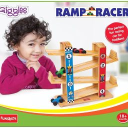 Giggles - Ramp Racer, Wooden Racing Toy with 3 Mini Cars, Fine Motor Skills, Free Wheeling Cars-image-51
