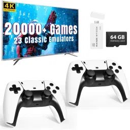 GameStick 2.4G Wireless Controller 4K HD Console Built-in 10k+ Retro Games AX44 Bundle Edition-10